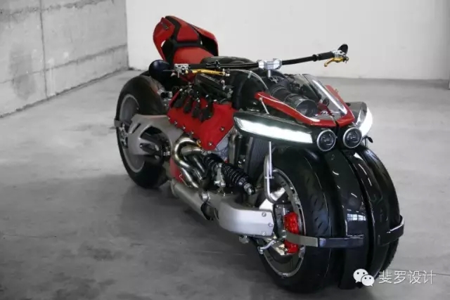 玛莎拉蒂v8引擎470匹马力摩托车:lazareth-lm847